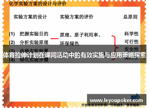体育拉伸计划在课间活动中的有效实施与应用策略探索